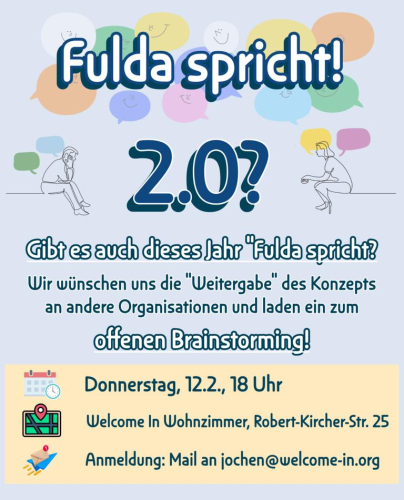 Fulda spricht 2.0? Einladung zum offenen Brainstorming